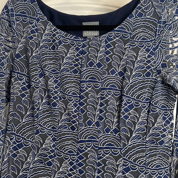 Rabbit Rabbit Rabbit‎ Blue Burnout 3/4 Sleeve Dress. Size 12. NWT. - Picture 4 of 12